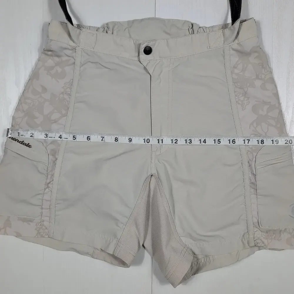 Cannondale Women’s Cycling Shorts Sz 8 Beige Padded Lightweight Activewear